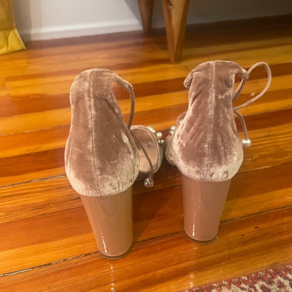 Kate Spade ankle tie heels. Velvet. Size 7. - Picture 7 of 7